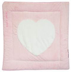 DC3235 - Tapidou dimensions: 100 x 100 cm de la gamme LES ACCESSOIRES DE DOUDOU - Coeur rose