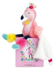 DC3281 - Pantin avec doudou Flamant rose de la gamme TROPI'COOL