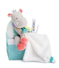 DC3302 - Pantin avec doudou Hippopotame de la gamme TROPI'COOL