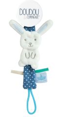 DC3425LAPIN - Attache-sucette Choco/menthe de la gamme LES ACCESSOIRES DE DOUDOU - Lapin