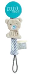 DC3425OURS - Attache-sucette Choco/menthe de la gamme LES ACCESSOIRES DE DOUDOU - Ours