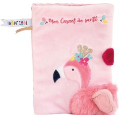 DC3441FLAMANT - Protège carnet de santé de la gamme LES ACCESSOIRES DE DOUDOU - Flamant rose
