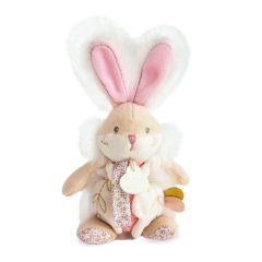 DC3484ROSE - Pantin de la gamme LAPIN DE SUCRE - Attache-Sucette avec hochet de couleur Rose