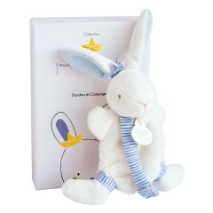 DC3511 - Doudou avec attache-tétine de la gamme POUDRE DE PERLIDOU - Lapin matelot