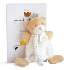 DC3512 - Doudou avec attache-tétine de la gamme POUDRE DE PERLIDOU - Ours petit roi