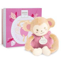 DC3523 - Doudou de la gamme TROPI'COOL - Mini-zoo Ouistiti de couleur Rose