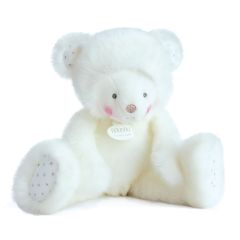 DC3556 - Doudou de la gamme TROP MIMI - Ourson de couleur blanc Taille 30 cm