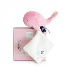 DC3651 - Doudou de la gamme SOUS L’OCÉAN - BALEINE avec doudou de couleur rose