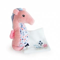 DC3654 - Doudou de la gamme SOUS L’OCÉAN - HIPPOCAMPE avec doudou de couleur Rose
