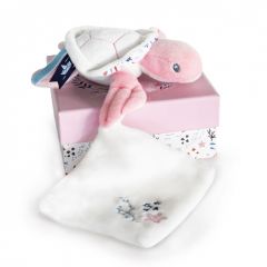 DC3657 - Doudou de la gamme SOUS L'OCEAN - TORTUE avec doudou de couleur Rose