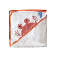 DC3662 - Accessoire de la gamme SOUS L’OCÉAN - CAPE DE BAIN Crabe de couleur Corail