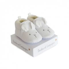 DC3707 - Accessoire de la gamme DOUDOU ET COMPAGNIE - Chausson couleur Blanc