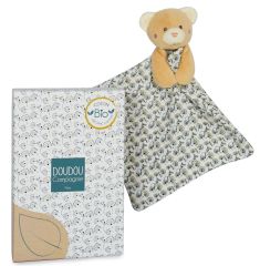 DC3840-03 - Doudou Fleuri bleu de la gamme L'OURS BIO