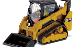 DCM85526 - CATERPILLAR 259D chargeur sur chenilles accompagné d'une figurine et d'une boite en métal