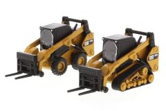 DCM85609 - Mini-chargeur avec accessoires CATERPILLAR 272D2 sur pneus + 297D2 sur chenilles