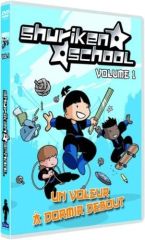 DVDDV2755 - DVD du dessin animé Shuriken School 5 épisodes Un voleur à dormir debout-Lafurie des tongs-Le passe de Vlad-La photo de classe-Ninja gagnant