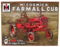 DE-TIN2132 - Objet publicitaire - dimensions 40x32 cm - Plaque métallique McCORMICK Farmall club