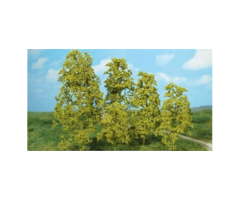 HEK1640 - Décor pour diorama - 12 Arbres naturelles de couleur vert clair