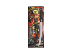 LPE52/13056 - Jouet enfant - Set de NINJA contient : Un sabre, 2 couteaux des fléchettes et accessoires