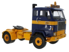 MOD18140 - Camion solo de 1971 bleu et jaune – VOLVO F88 ASG