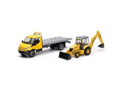 NEW16193A - Tractopelle NEW HOLLAND B100C avec camion porte véhicule IVECO