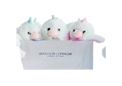 DC2913BLEU - Doudou de la gamme TUTTI FRUTTI - Poussin avec hochet de couleur Bleu