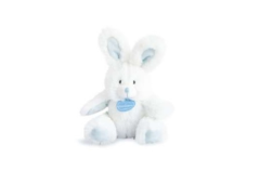 DC3106-BLEU - Doudou de la gamme TUTTI FRUTTI - Lapin avec hochet de couleur Bleu