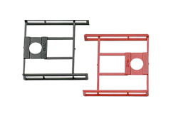HER051200 - Ensemble de protections 3 rouges et 3 noires adaptable sur remorque silo 52 m3