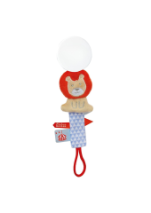 DC3425LION - Attache-sucette Choco/menthe de la gamme LES ACCESSOIRES DE DOUDOU - Lion