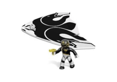 MEGA05677 - Planeur noir POWER RANGER avec personnage de 11 pièces