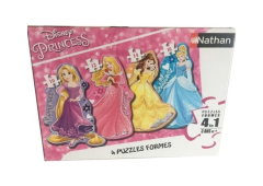 NAT86205 - 4 Puzzles de 10, 12, 14, et 16 pièces Disney princesses Dimensions : 36 x 26 cm