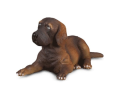 COLL88065 - Figurine de l'univers des animaux de la ferme - Chiot couché de race Dogue allemand