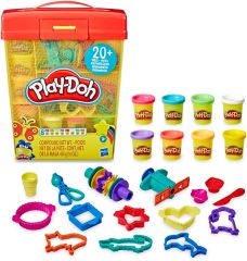 HASE9099 - PLAY-DOH – Boite d'accessoires avec 8 pots de pâte à modeler