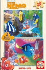 EDU12160 - 2 Puzzles du dessin animè LE MONDE DE NEMO 25 pièces