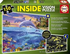 EDU15899 - Puzzle Qui brille dans le noir - Les animaux marins 150 Pièces - Dimensions 48 x 34 cm