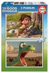 EDU15929 - 2 Puzzles du dessin animé  Le voyage D'ARLO  20 pièces - Dimensions 28 x 20 cm
