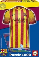 EDU16063 - Puzzle du maillot de foot de l'equipe du FC BARCELONE 1000 Pièces 68 x 48 cm