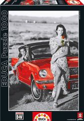 EDU16360 - Puzzle Romance en noir et blanc 1000 Pièces - Dimensions 68 x 48 cm