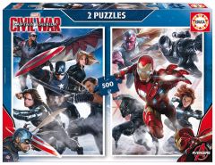 EDU16702 - 2 Puzzles du film - CAPTAIN AMERICA 500 Pièces - Dimension 48 x 34 cm