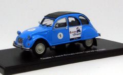 ELI101608 - Voiture CITROEN 2CV Gisèle 4 roues sous un parapluie édition limité à 96 unités
