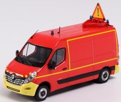 ELI116006 - Fourgon de pompier RENAULT Master III 2014 de secours routier et balisage décalques incluses