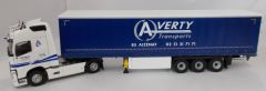 ELI116054 - Camion 4x2 VOLVO FH4 Tautliner et semi 3 essieux aux couleurs transport AVARTY
