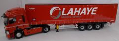 ELI116065 - Camion 4x2 RENAULT Tautliner avec semi 3 essieux aux couleurs transport LAHAYE GLOBAL