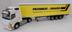 ELI116081 - Camion 4x2 VOVLVO FH4 Tautliner et semi 3 essieux KRONE aux couleurs du transporteur Prouheze Paradis