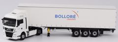 ELI116147 - Camion 4x2 MAN TGX Euro 6 XXL avec bachée Tautliner aux couleurs des transports Bolloré Logistics