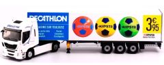 ELI116195 - Camion 4x2 IVECO Stralis HI Way et remorque 3 essieux aux couleurs DECATHLON