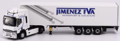 ELI116196 - Camion 4x2 RENAULT T et remorque 3 essieux aux couleurs JIMENEZ