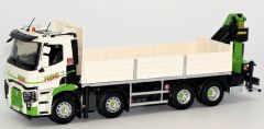ELI116230 - Camion 8x4 RENAULT C480 plateau à ridelles équipé d'une grue PALFINGER
