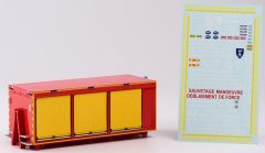 ELI116283 - Container déposable de pompier version cellule secours routier BEHM SDIS 68 avec décalcomanies