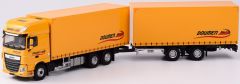 ELI116402 - Camion 6x2 porteur DAF XF Euro 6 avec remorque 2 essieux aux couleurs des Transports DOUMEN